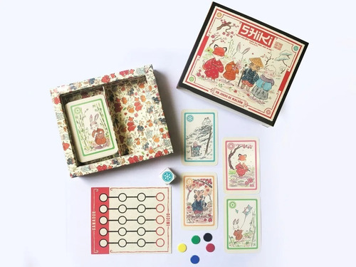 Imagen 2 de 6 de Shiki Juego De Mesa Cartas Dados Destreza Maldon Edu