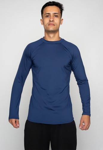 Imagem 2 de 7 de Blusa Masculina Proteção Uv Manga Longa Moda Praia Verão