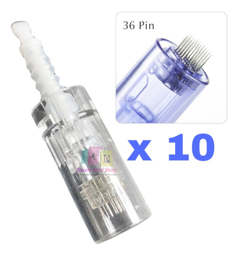 Set 10 Agujas De 36 Pin Para Dermapen Dr Pen M7 M5 N2 Y Mym