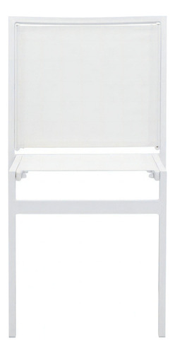 Silla De Comedor Para Jardin Mayak Këssa Cdmx Color De La Estructura De La Silla Blanco Color Del Asiento Blanco Diseño De La Tela Liso