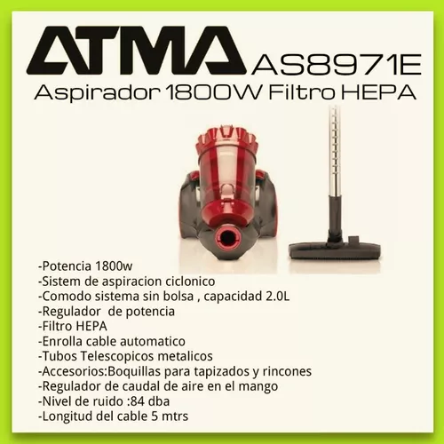 Filtro Hepa Aspiradora Atma As8971e Orginial Nuevo