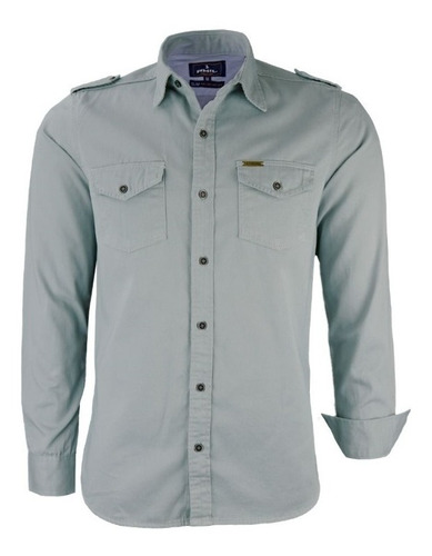 Camisa Social Masculina Paris Estilo Militar - Promoção 