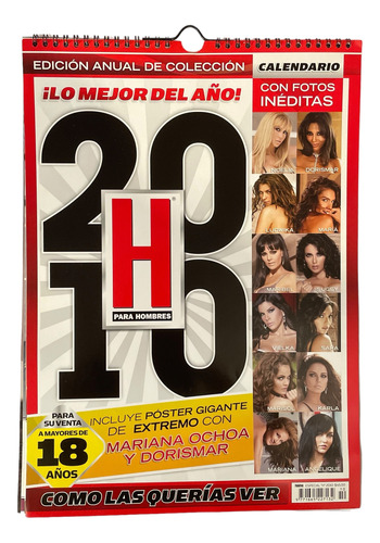 Calendario Revista H Para Hombres 2010 Marisol Gonzalez