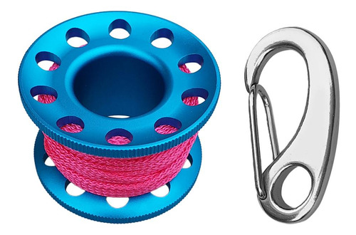 Carrete De Buceo De Aluminio Con 10m Bobina De Azul
