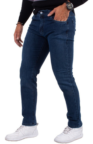Imagen 2 de 5 de Pantalon Jean Recto Hombre Rígido Premium