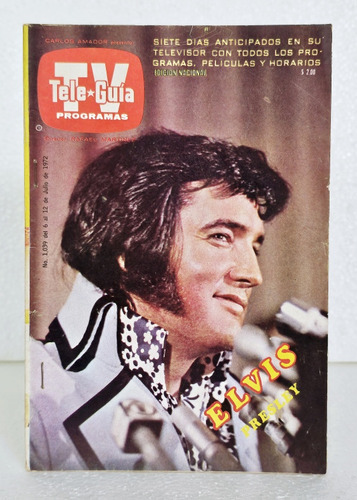 Revista Tele Guia Elvis Presley No. 1039 Año 1972