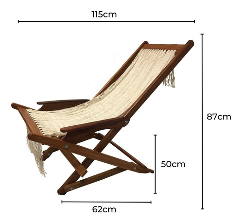Imagen 2 de 5 de Silla Mecedora 100% Yucateca De Descanso Artesanal Plegable