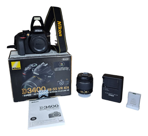 Camara Reflex Digital Nikon D3400 + Lente 18-55mm Vr