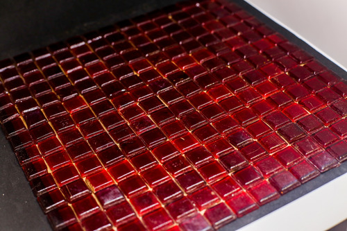 Pastilhas Vidrotil Vermelho 1m2 Vermelho (Usado)