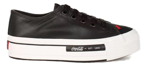 Tenis Flatform Feminino Coca Cola Couro Legitimo Original