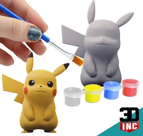 Imagen 1 de 4 de Pokémon Para Personalizar Impreso En 3d - Pikachu