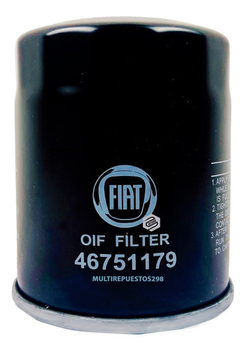 Imagen 1 de 6 de Filtro Aceite Siena Fire Palio Fiat Uno Forza 1.3 1.4 Idea