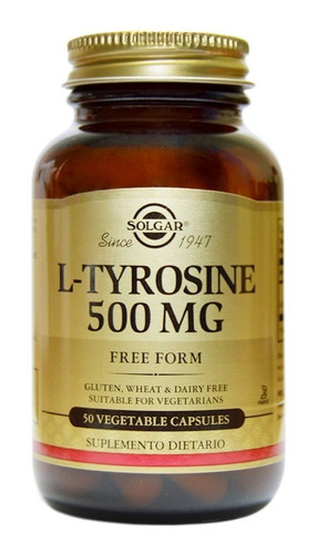 Solgar L - Tirosina 500 Mg - 50 Cápsulas Vegetarianas 