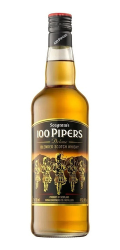 Whisky 100 Pipers Botella 750 Ml.