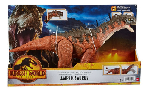 Jurassic World Juguete Mattel Ampelosaurus Acción Masiva