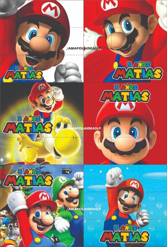 25 Rompecabeza Imantado Personalizado Super Mario Bros