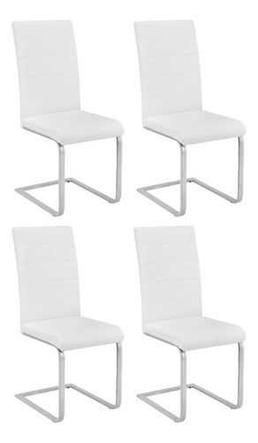 Silla Living Comedor Cocina Set X4 Tapizada Niviko Reforzada