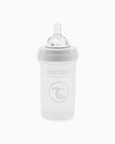 Imagen 3 de 3 de Mamadera Anti-cólico Twistshake 180ml - Blanco