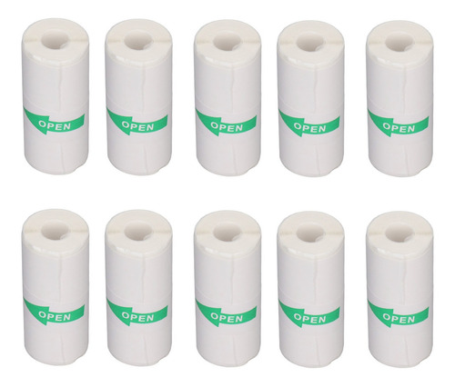 Imagen 7 de 10 de Papel Adhesivo Para Impresora, 10 Rollos, Térmico, Portátil,