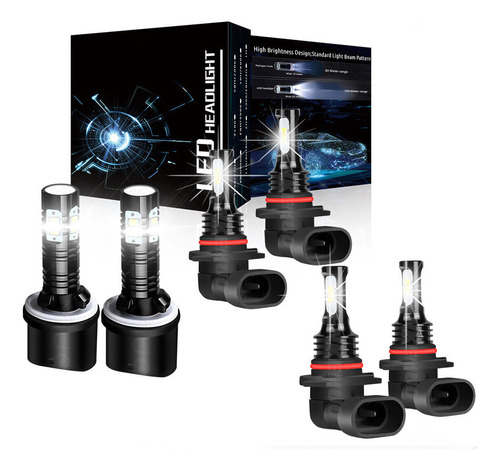 6x 15,000lm Focos Led Para Carro Para Saturn Sc1 Sc2 1997-02