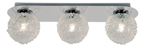 Aplique Plafón Techo Yan 3 Luces G9 Moderno Bocha Vidrio Db
