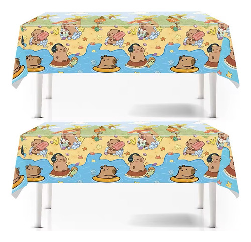 Mantel Capibara Fiesta Mantel Capybara Fiestas Capibara 1pz Multicolor Capibaras Mantel Capibara Fiestas
