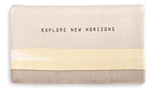 Demdaco Explore New Horizons Crema Y Rayas Beige 6 X 3,5