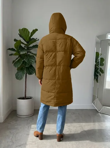 Casaco Feminino Puff Longo Com Capuz - Yan7000 | MercadoLivre
