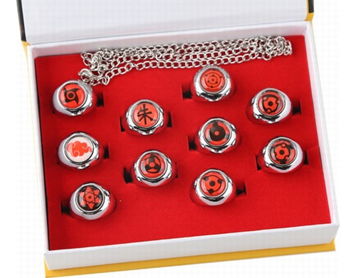 Accesorios Naruto Collar Anillos 2 Modelos Importado Setx10
