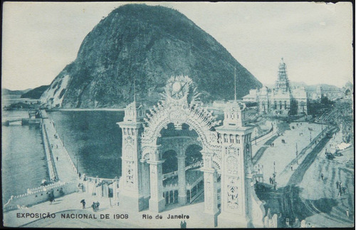 Antigua Postal Río De Janeiro Exposición Nac. De 1908. 37109