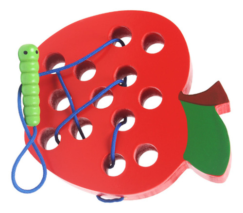 Juguete De Madera Para Comer Frutas Con Forma De Lombriz, En