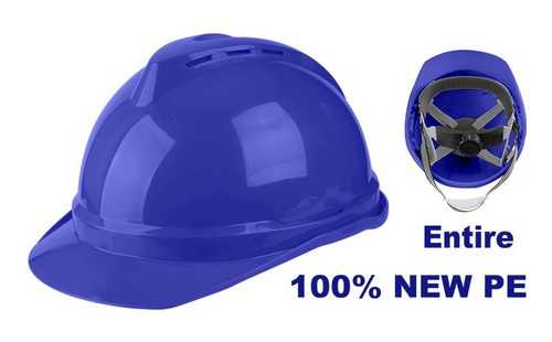 Casco De Seguridad Ajustable Azul Construcción