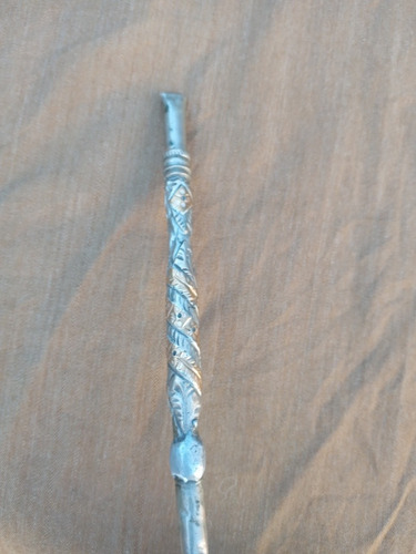 Imagen 7 de 7 de Bombilla De Plata Antigua Reparada .deco