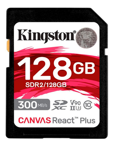 Memoria Sd Kingston Canvas React Plus 128gb Uhs-ii U3 V90 300MB/s