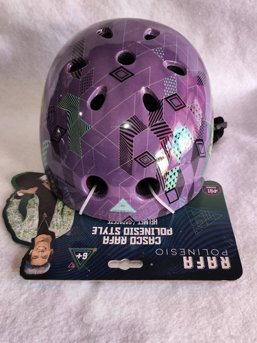 Casco Protector Rafa Polinesios Patinaje Ciclismo Skate 6+