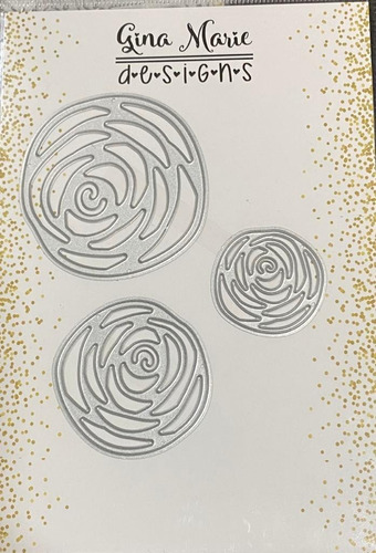 Scrapbook Troqueles Gina Marie 3 Rosas 5.5cm - 4.5cm - 3cm