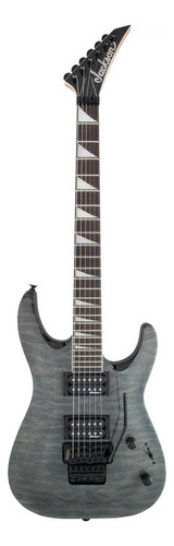 Guitarra elétrica Jackson JS Series JS32 DKA dinky de  choupo transparent black brilhante com diapasão de amaranto