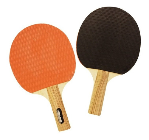 Imagen 4 de 8 de Set Ping Pong 2 Paletas & 3 Pelotas Sensei Tenis De Mesa