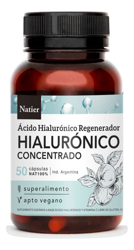 Cápsulas Acido Hialuronico Regenerador X 50 Cap - Natier 