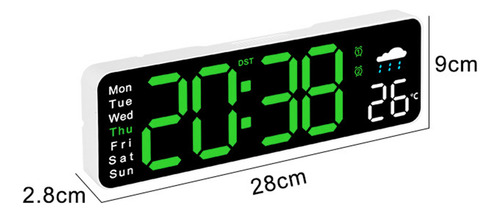 Reloj Digital De Pared Led 16 Pulgadas Con Control Remoto
