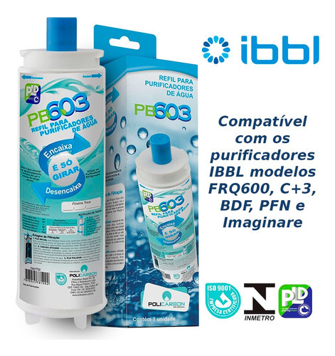 Refil Filtro Pb603 Com 3 Estágios De Filtragem