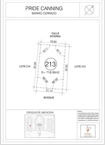 Terreno En Venta En Pride Canning Con Fondo A Bosque