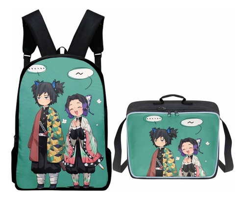 Mochila Popular Kimetsu No Yaiba Juego De Bolsa De Almuerzo