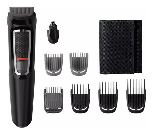 Imagen 3 de 3 de Afeitadora y cortadora de pelo Philips Series 3000 MG3730 negra 100V/240V