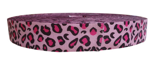 Cinta Sublimada Leopardo Rosa 15 Mm Rollo X 25 Mts Fabricel