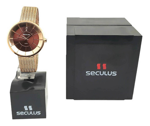 Relógio Feminino Seculus Social Rose A Prova D'água