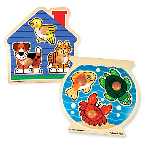 Melissa & Doug Animals Jumbo Knob Juego De Rompecabezas De M