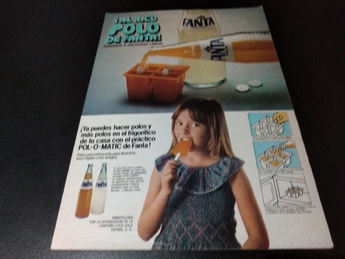 (pb253) Publicidad Clipping Gaseosa Fanta Naranja * 1979