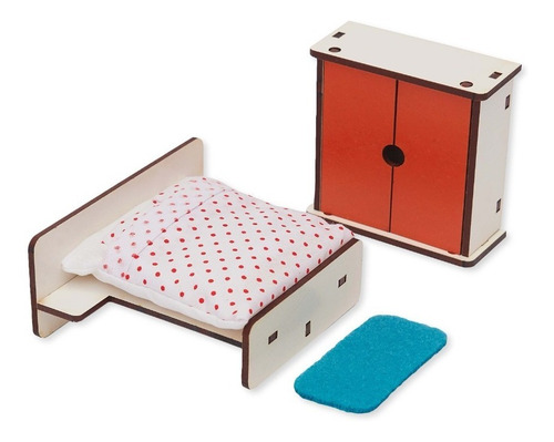 Kit De 5 Muebles Para Casita Muñecas Infantil Niños