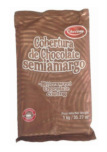 Cobertura De Chocolate Semiamargo 1 Kg Onlynaturalstore